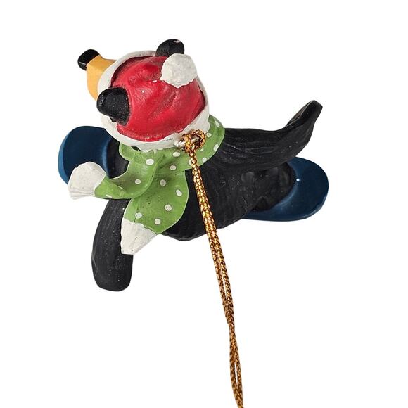 Bearfoots Jeff Fleming Big Sky Carver Snowboarding Bear Ornament 2.75” Christmas - Picture 7 of 16